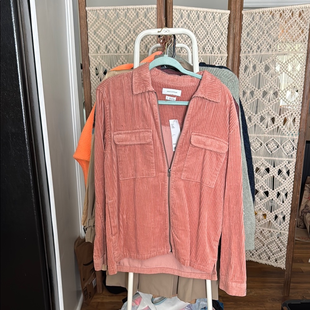 Urban Outfitters Coral Corduroy Utility Jacket